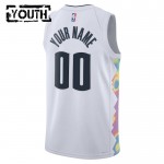 Maillot NBA Denver Nuggets Personnalisable Nike 2024-25 City Edition Blanc Swingman - Enfant